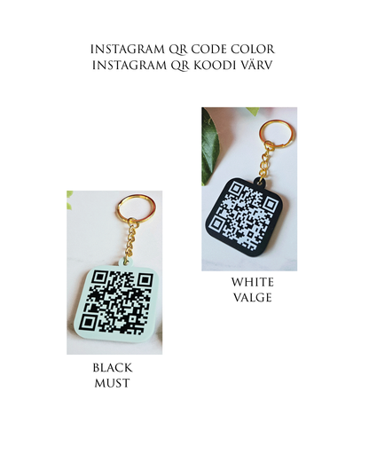 Isikupärane võtmehoidja Instagram QR koodiga BEEZ