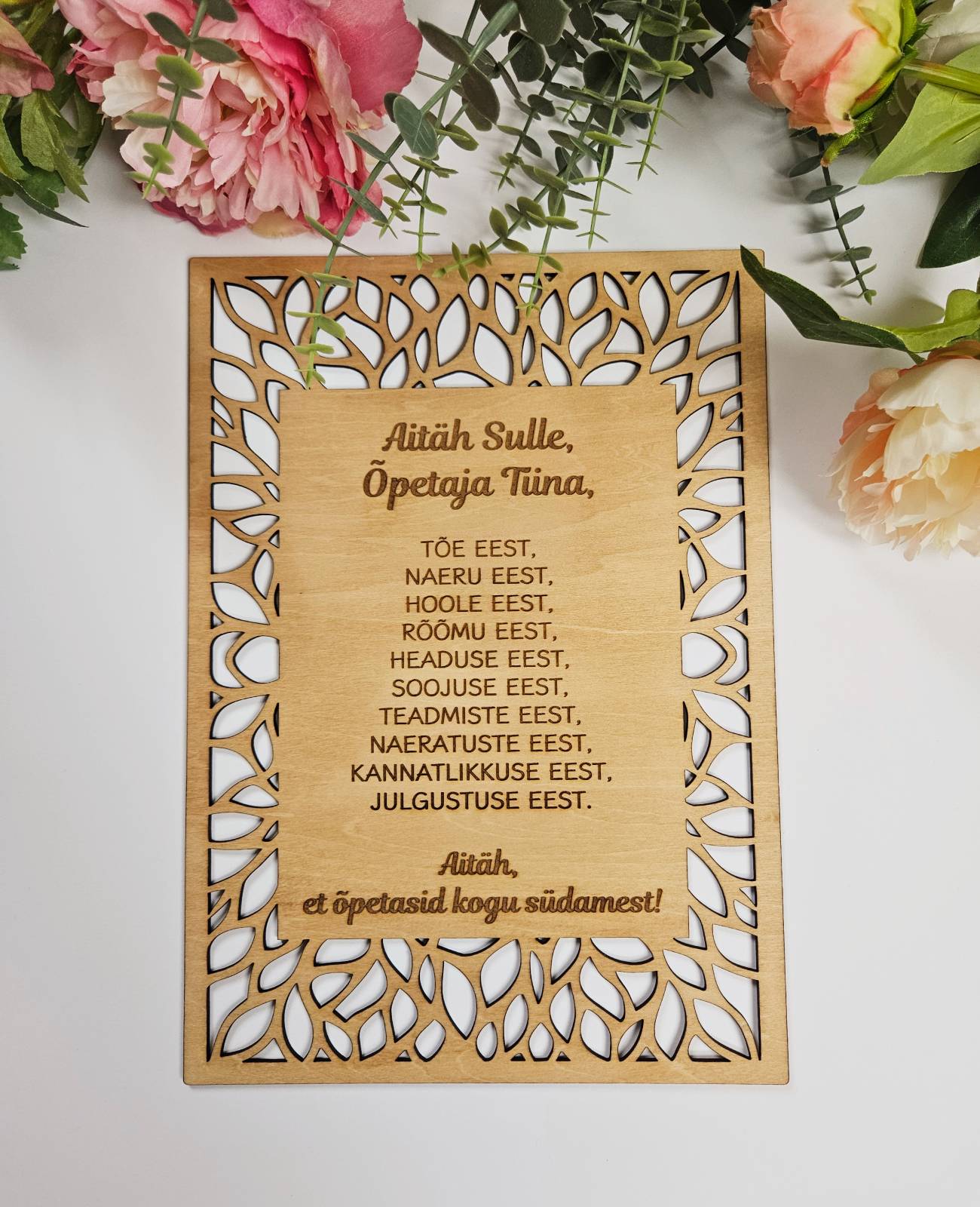 Personaliseeritud tänukaart, A4 suurus