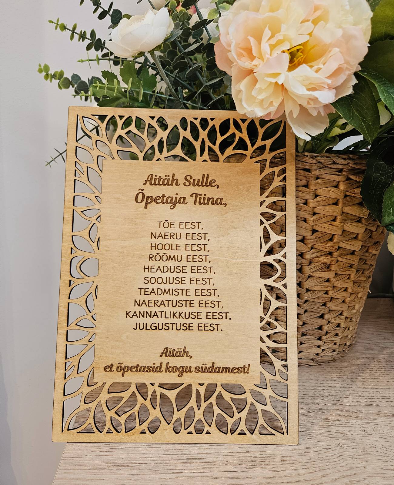 Personaliseeritud tänukaart, A4 suurus