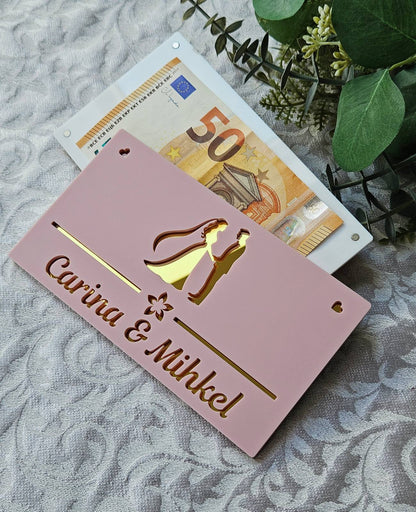 Custom money envelope "Bride and groom"