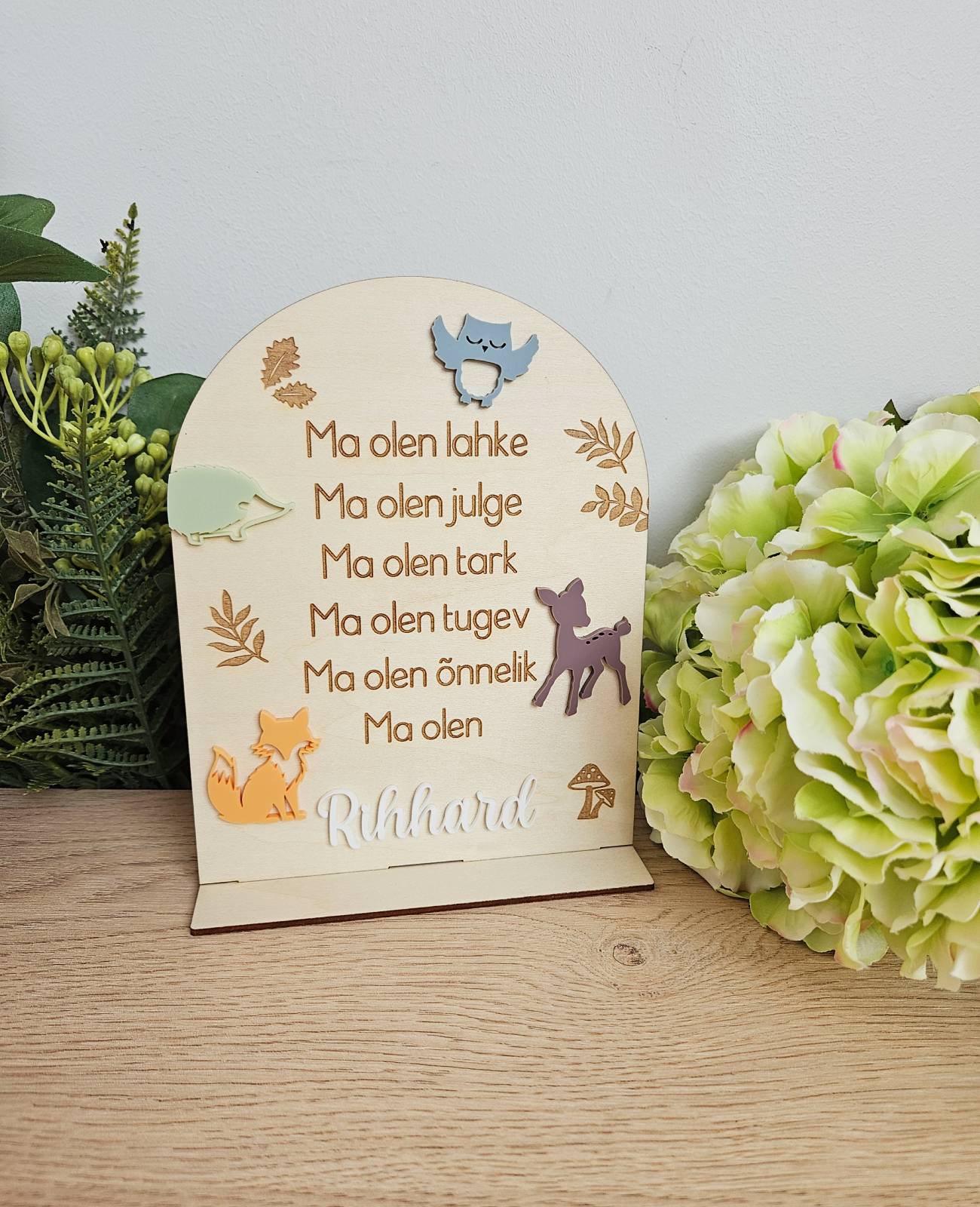 Personalised Plywood Affirmation Plaque