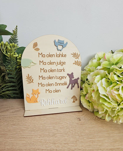 Personalised Plywood Affirmation Plaque
