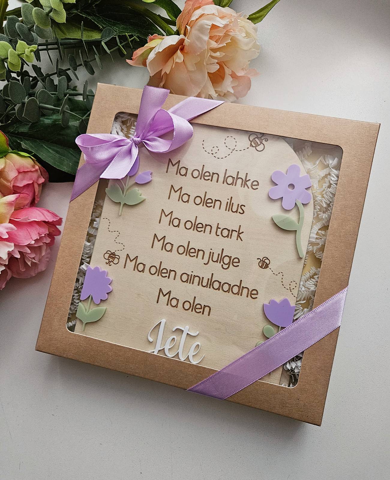 Personalised Plywood Affirmation Plaque