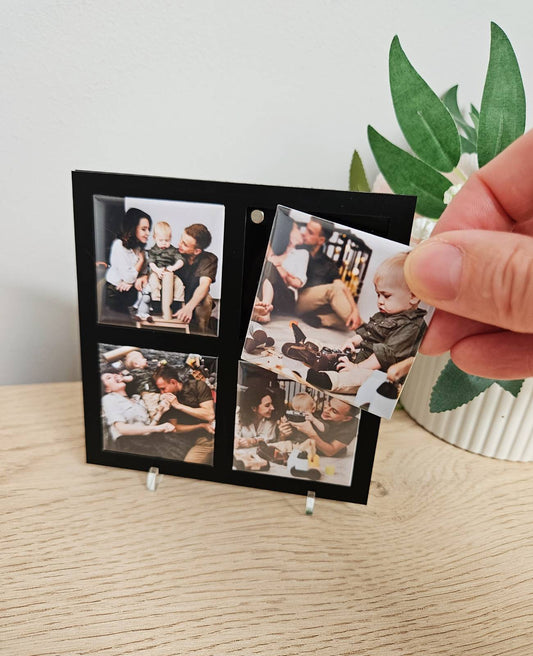 Your photo magnets in a stylish acrylic frame | Perfect gift for detail lovers