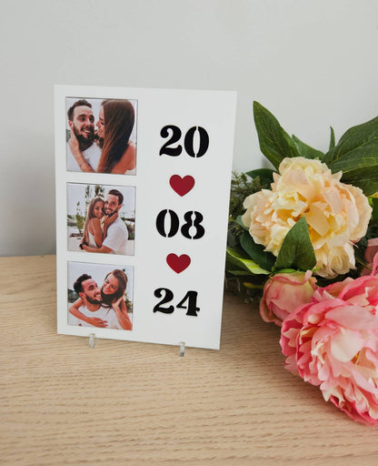 That special day | Photo magnet frame with date of love 

