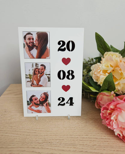 That special day | Photo magnet frame with date of love 

