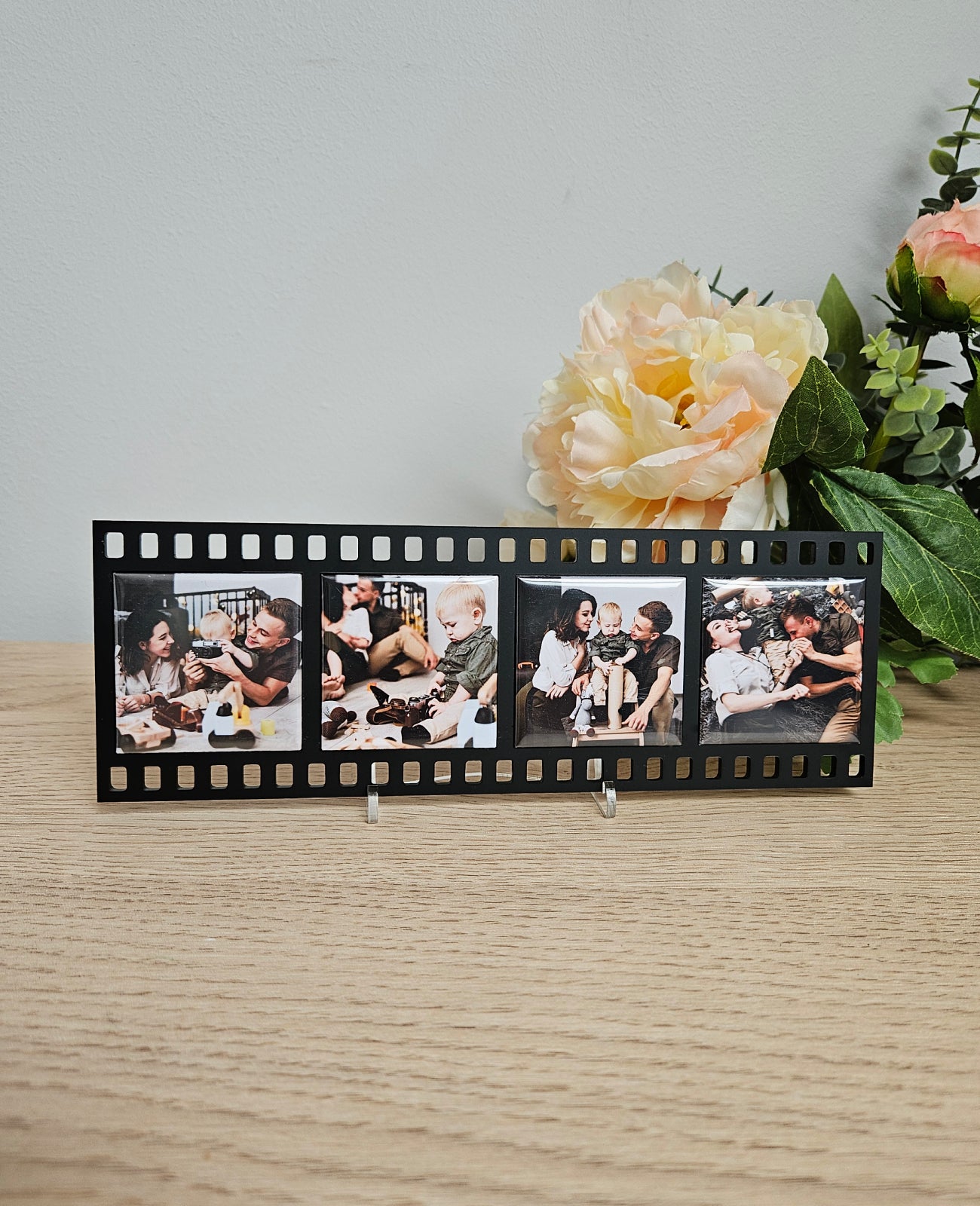 Your love in a frame. Your photo magnets in a stylish acrylic frame.
