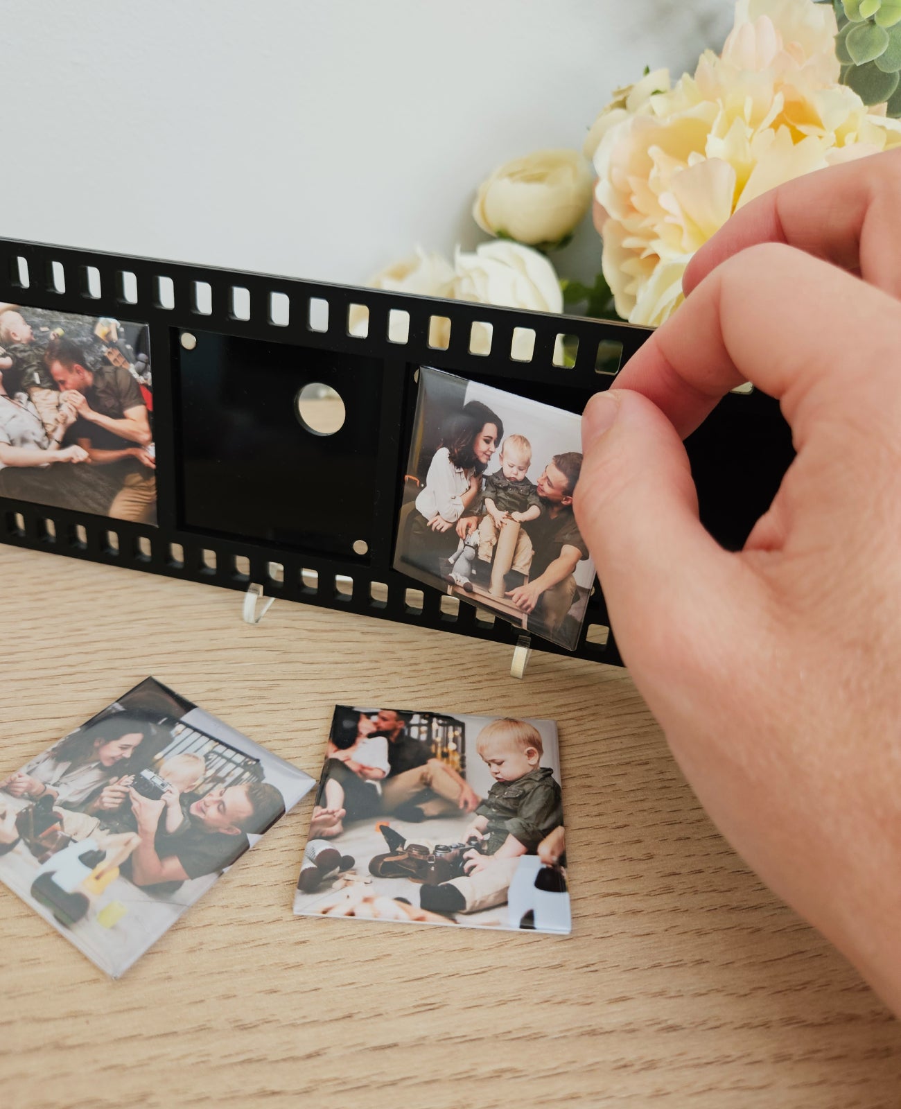 Your love in a frame. Your photo magnets in a stylish acrylic frame.