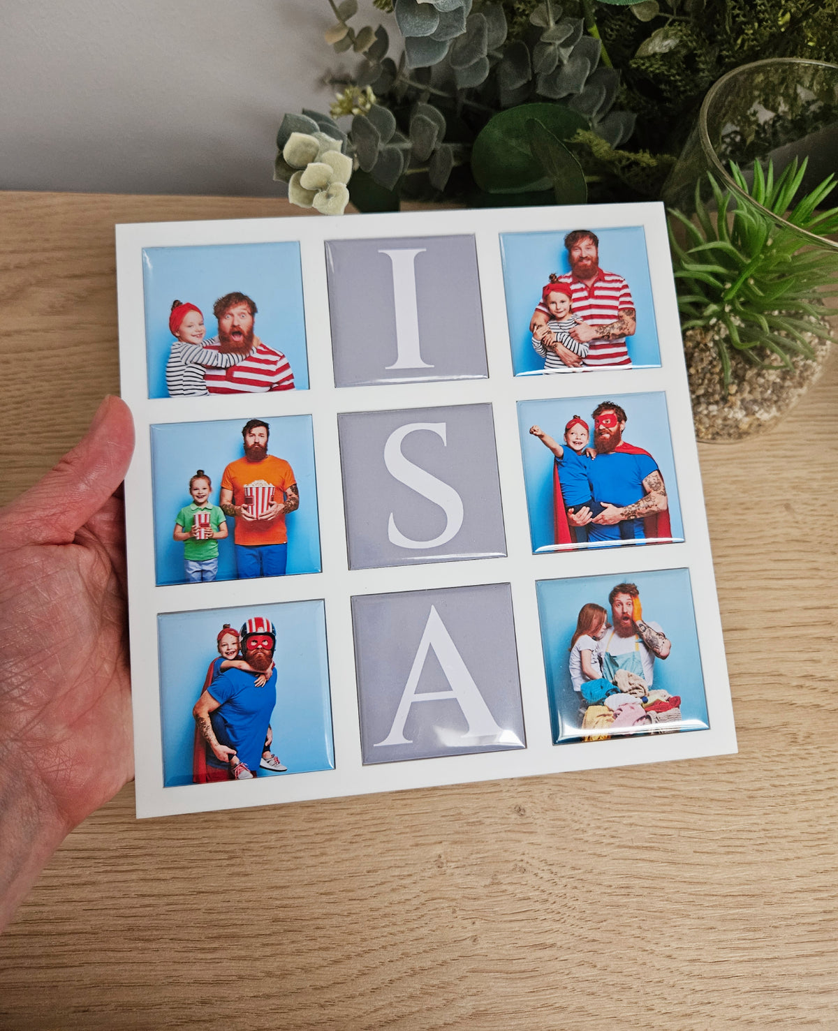 Isadepäeva kingitus, mis jääb meelde | Fotomagnetid stiilses akrüülraamis ISA