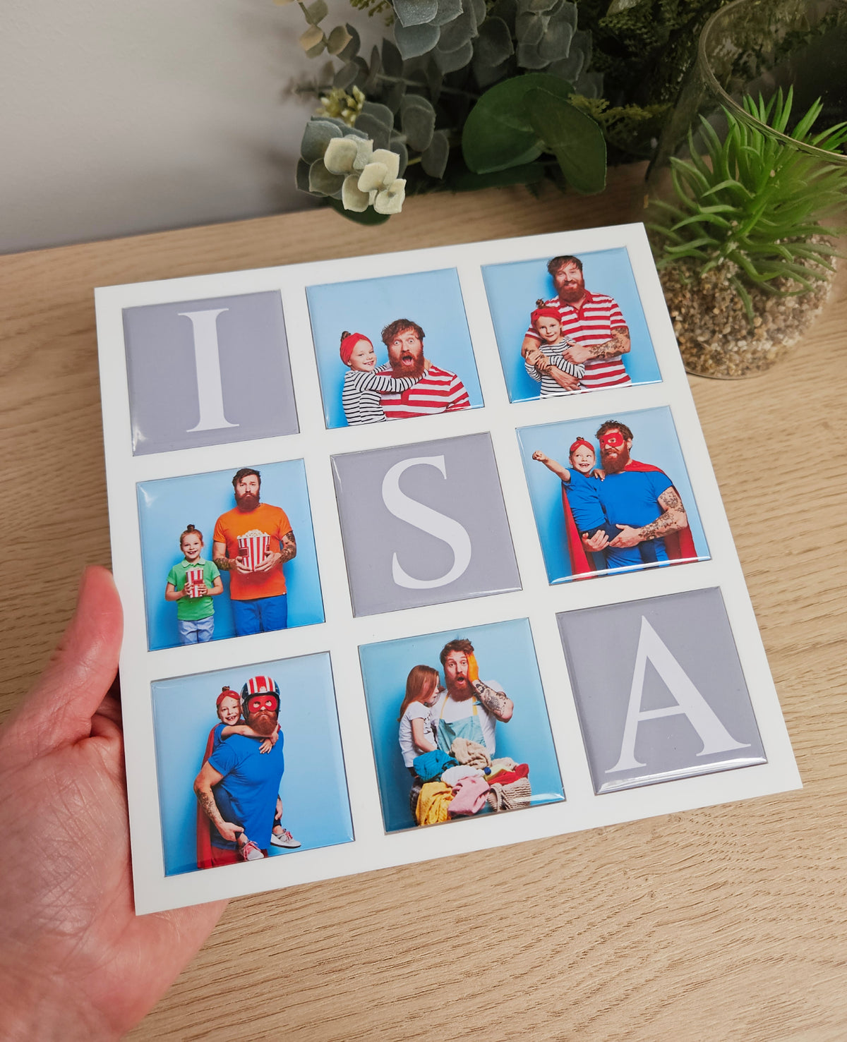 Isadepäeva kingitus, mis jääb meelde | Fotomagnetid stiilses akrüülraamis ISA