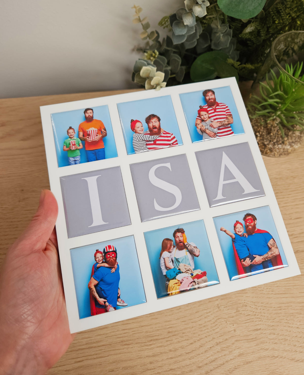 Isadepäeva kingitus, mis jääb meelde | Fotomagnetid stiilses akrüülraamis ISA