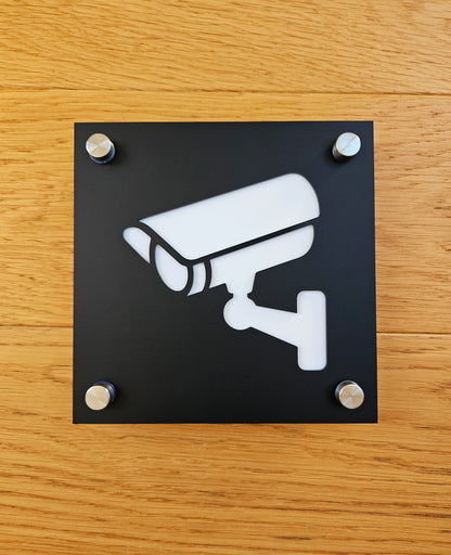 Video surveillance sign #2 | Modern House Numbers
