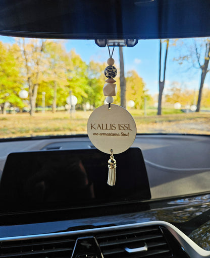 Isikupärastatud ripats autosse | Isadepäeva kingitus | Kallis issi, me armastame Sind