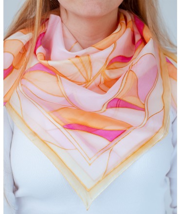 Abstraction Hand Painted Silk Shawl