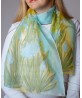 Cornflowers Hand Painted Silk Scarf